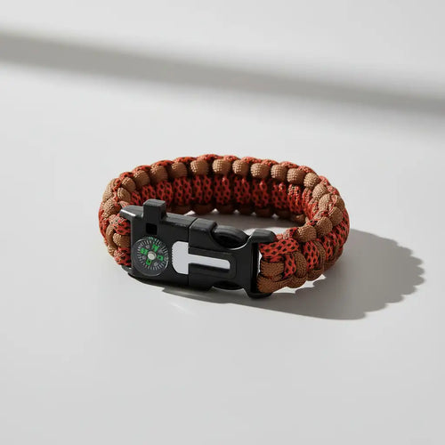 Bracciale Cobra Weave bicolor marrone e beige con fibbia multifunzione