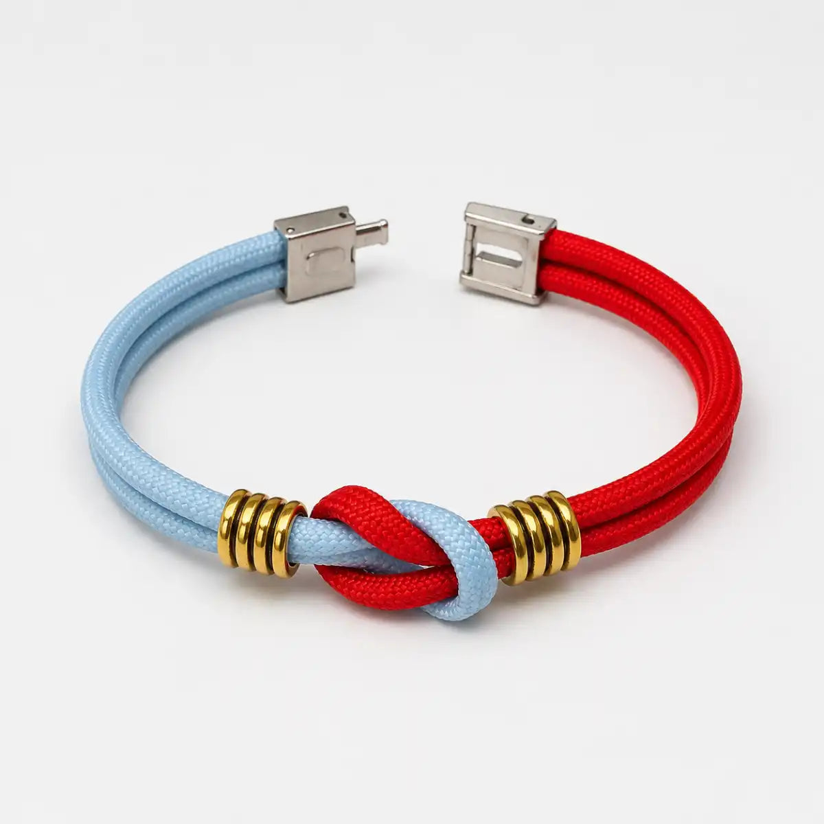 Bracciale Nodo Marinaio aperto con chiusura metallica
