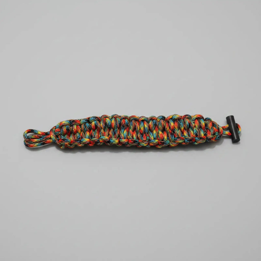 Bracciale Cobra Weave largo in Paracord 550 con scioglimento rapido
