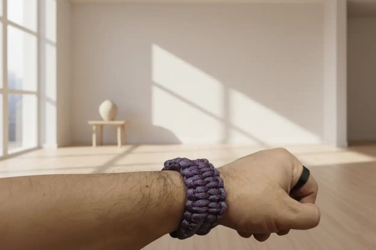 Bracciale Cobra Weave personalizzabile con barretta in ferrocerio