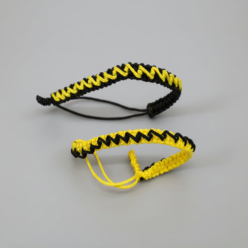 Bracciali Brooklyn Fitboxing limited edition in microparacord nero e giallo