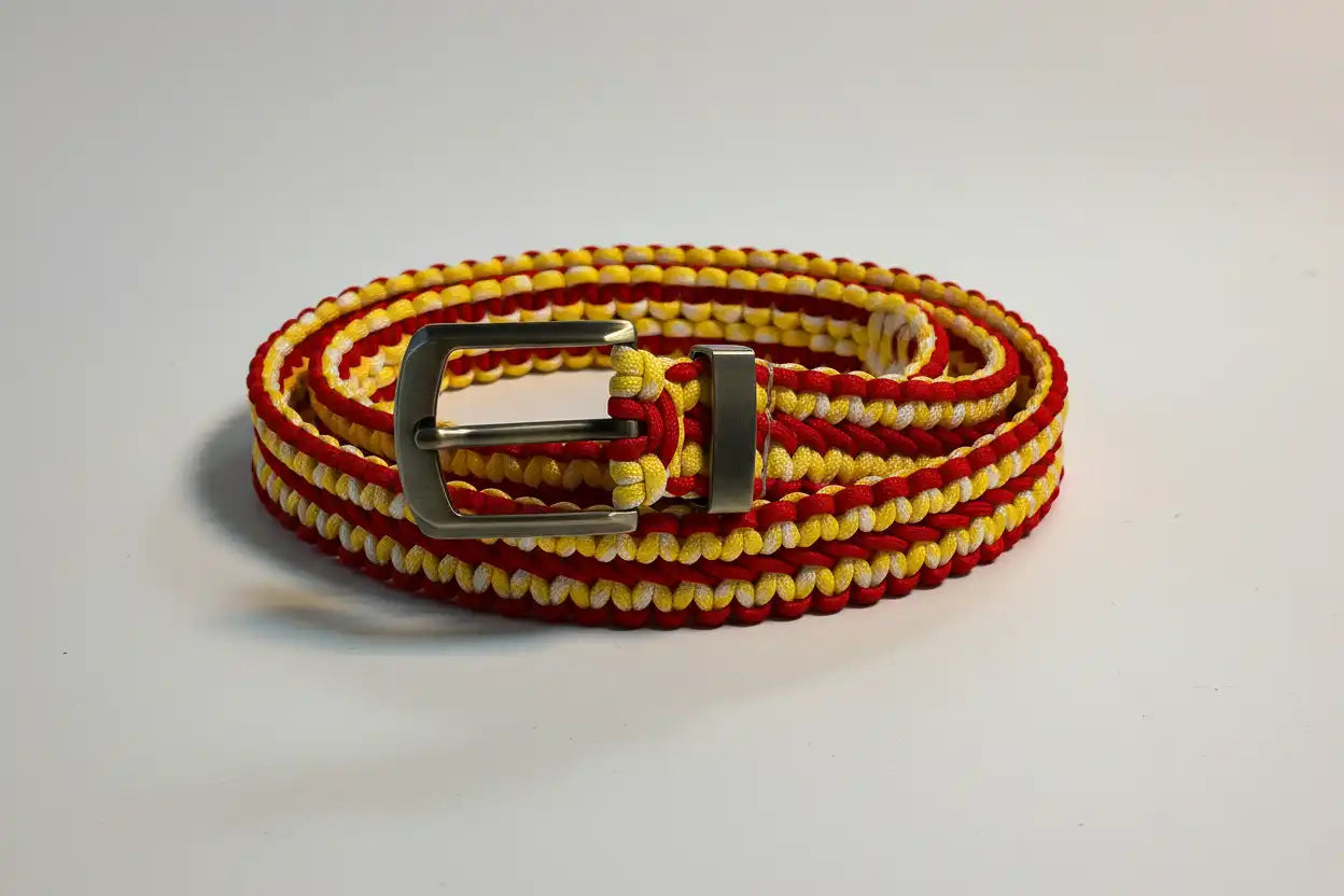 Dettaglio cintura in Paracord 550 fatta a mano Urban Kord