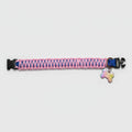 Collare cane King Cobra in Paracord fucsia e blu fatto a mano