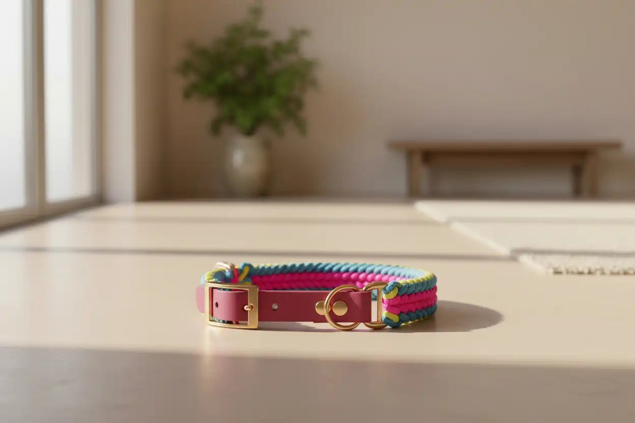 Collare Cane Paracord e BioThane | Regolabile e Fatto a Mano
