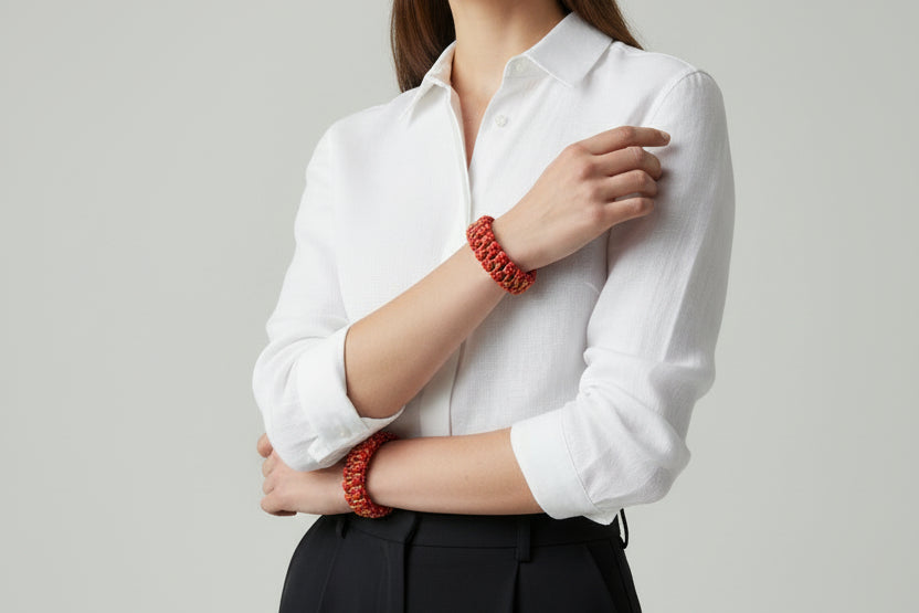 Bracciale Paracord Microparacord Cobra Herringbone Stitched Spina Di Pesce Rosso