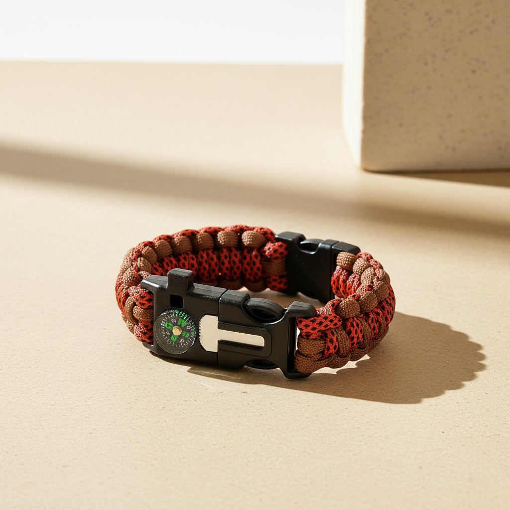 Bracciale Cobra Weave Bicolor con Fibbia di Sopravvivenza