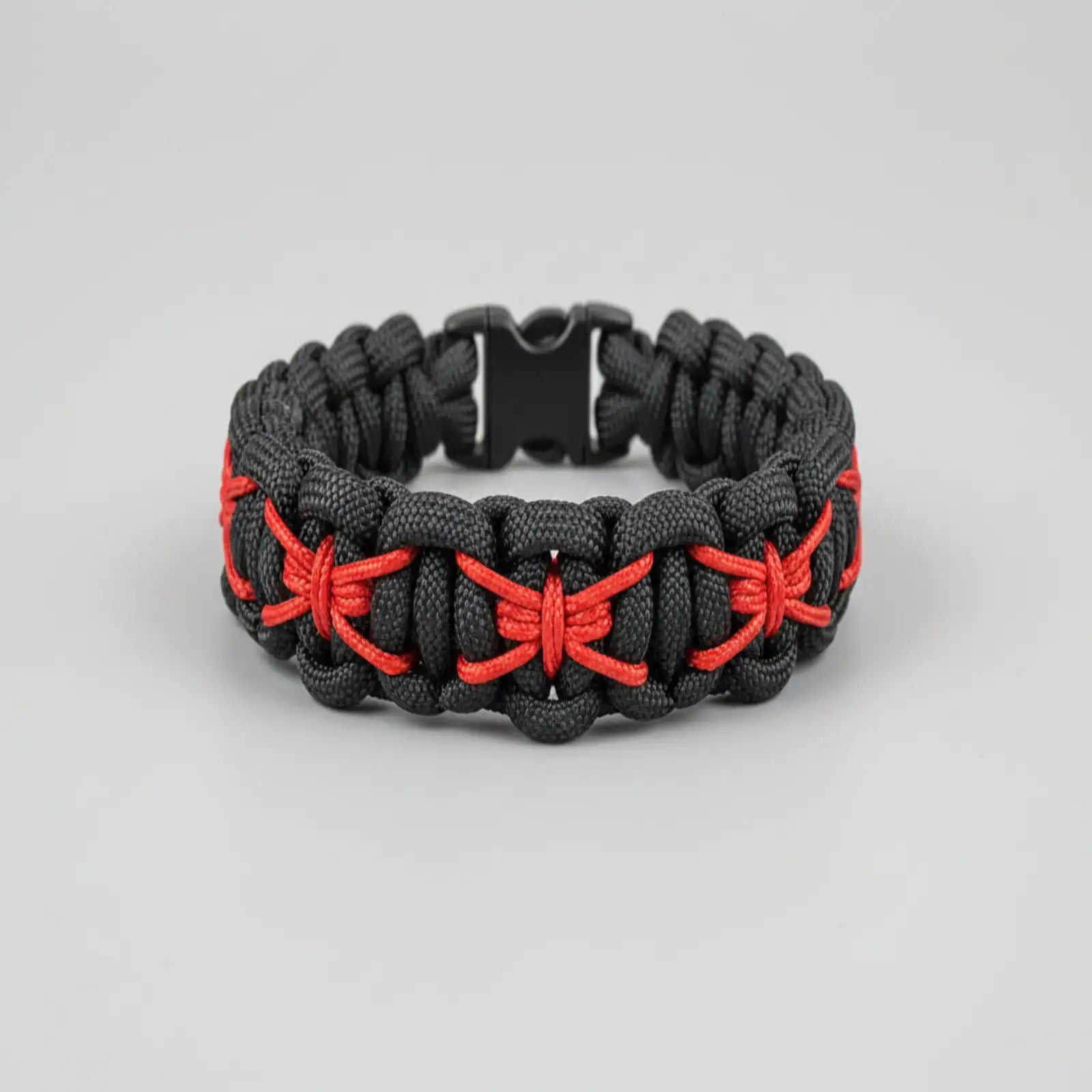 Bracciale in Paracord nero e rosso ispirato a Miles Morales fatto a mano Urban Kord