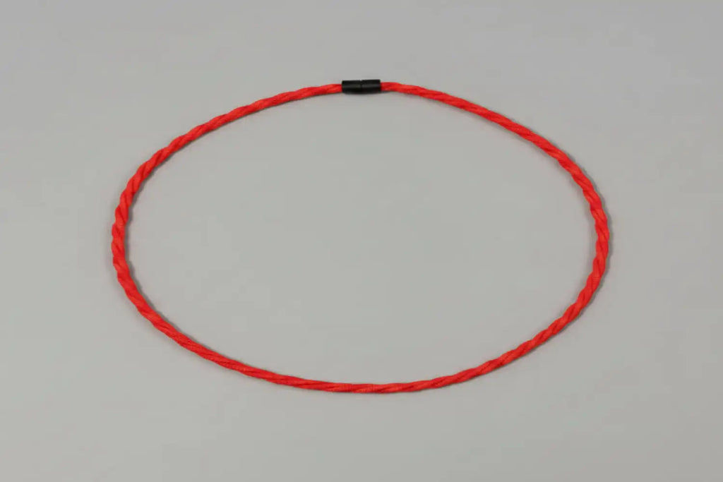 Collana twist in Paracord arancione fatta a mano