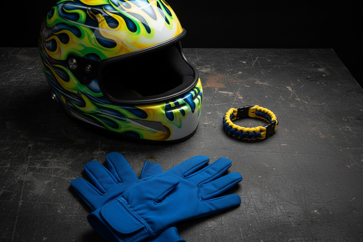 AL51 Widowmaker – composizione con casco e guanti da pilota