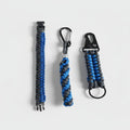 Kit nerazzurro in Paracord con bracciale Cobra e due portachiavi