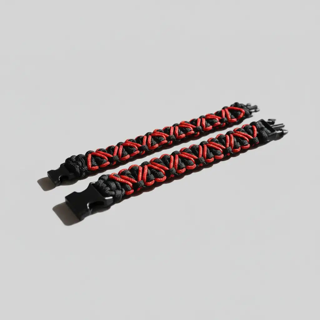 Valentine Love Set con due bracciali in Paracord e orecchini coordinati